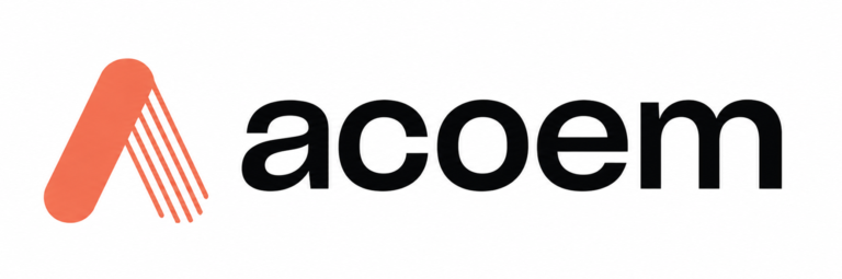 Acoem logo on pure white 1