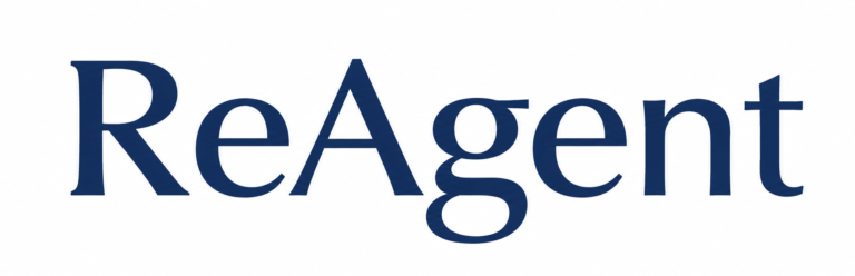 Elegant navy ReAgent wordmark 1